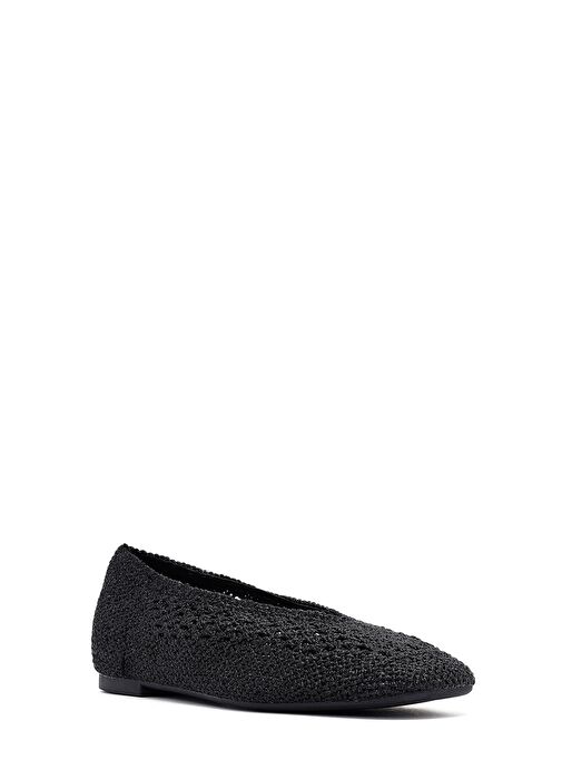 Kadın Siyah Simli Babet 25SFE45196F - Görsel 7