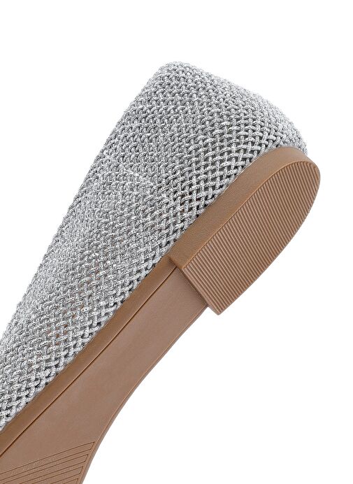 Kadın Gümüş Simli Babet 25SFE45196F - Görsel 9