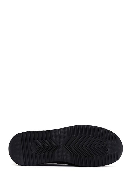 Erkek Siyah Bağcıklı Deri Sneaker 25SFD640014 - Görsel 5