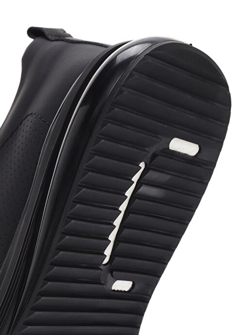 Erkek Siyah Bağcıklı Deri Sneaker 25SFD6405DI - Görsel 9