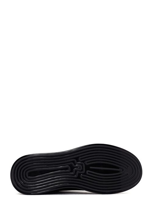 Erkek Siyah Bağcıklı Kalın Tabanlı Deri Sneaker 25SFD6406FT - Görsel 5