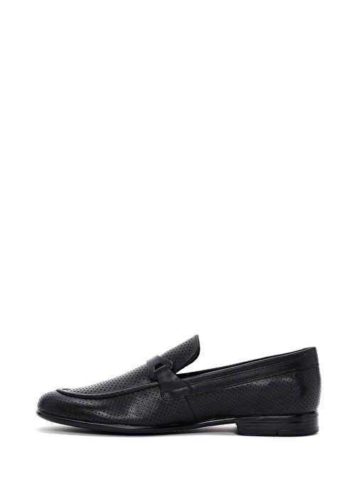 Erkek Siyah Deri Casual Loafer 25SFD6007DI - Görsel 3