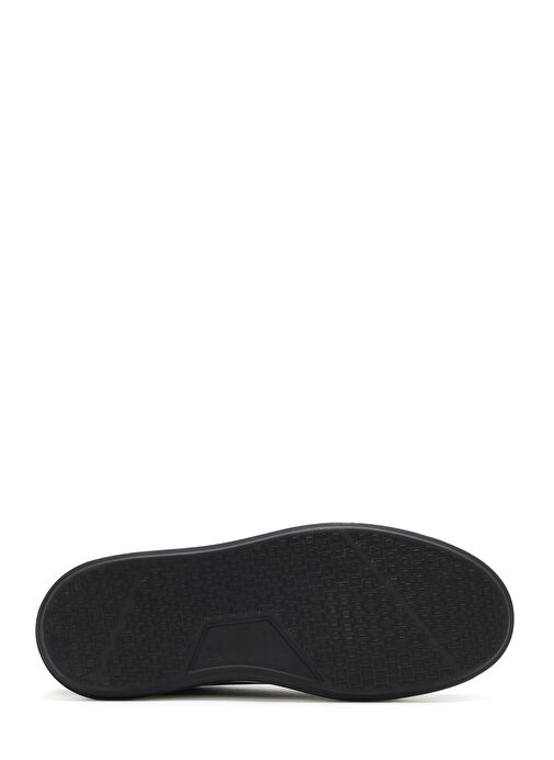 Erkek Siyah Kalın Tabanlı Bağcıklı Deri Sneaker 25SFD630718 - Görsel 5