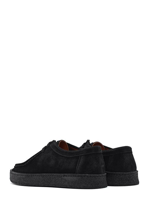 Erkek Siyah Bağcıklı Süet Deri Casual Ayakkabı 25SFD630610 - Görsel 6