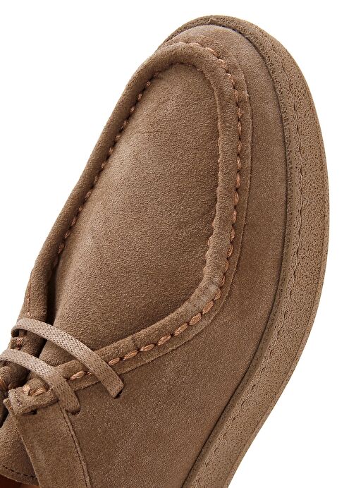 Erkek Vizon Bağcıklı Süet Deri Casual Ayakkabı 25SFD630610 - Görsel 8