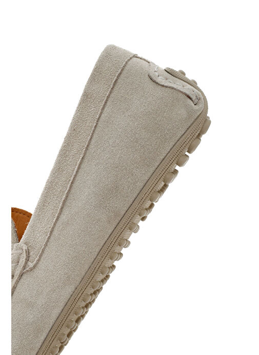 Erkek Bej Süet Deri Loafer 25SFD630510 - Görsel 8
