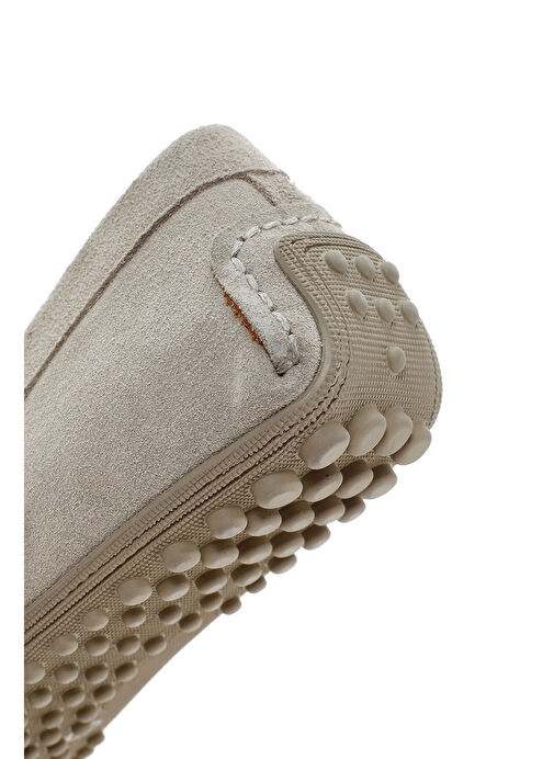 Erkek Bej Süet Deri Loafer 25SFD630510 - Görsel 9