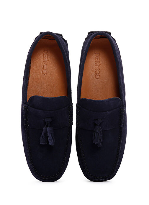 Erkek Lacivert Süet Deri Loafer 25SFD630510 - Görsel 7
