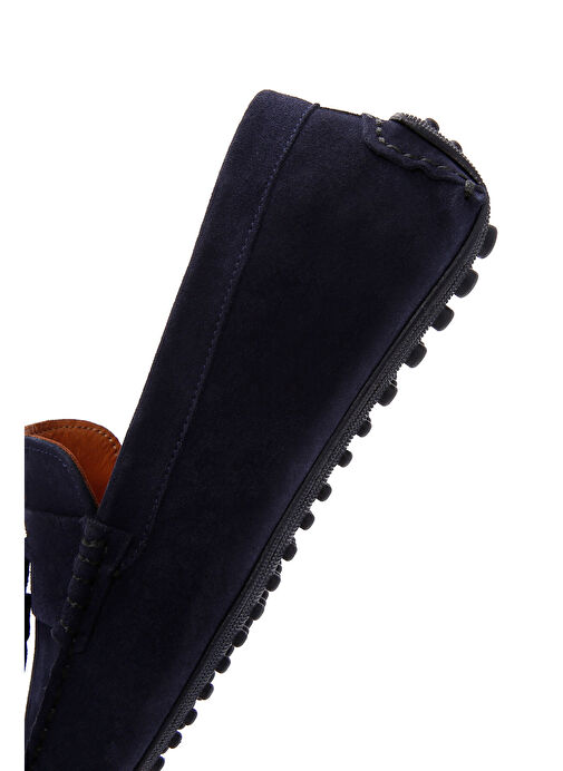 Erkek Lacivert Süet Deri Loafer 25SFD630510 - Görsel 8