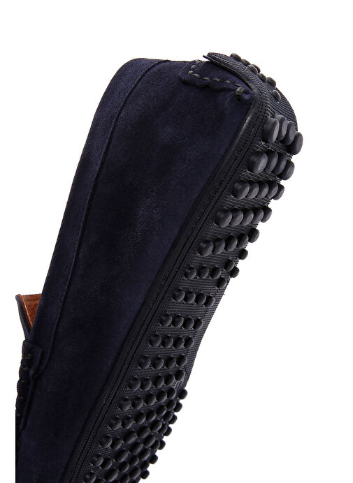 Erkek Lacivert Süet Deri Loafer 25SFD630510 - Görsel 9