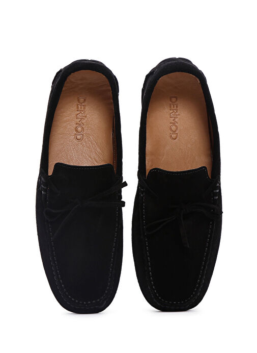 Erkek Siyah Süet Deri Loafer 25SFD630410 - Görsel 7