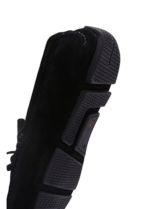 Erkek Siyah Süet Deri Loafer 25SFD630410 - Görsel 9