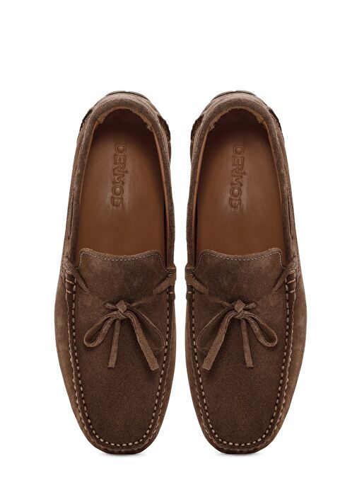 Erkek Vizon Süet Deri Loafer 25SFD630410 - Görsel 8