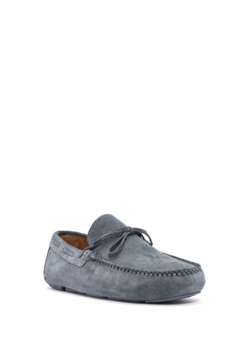 Erkek Lacivert Süet Deri Loafer 25SFD630410 - Görsel 7