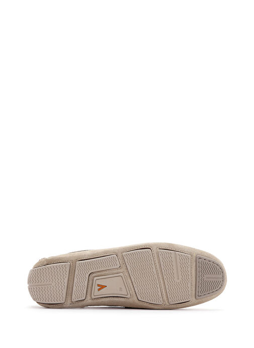 Erkek Bej Süet Deri Loafer 25SFD630310 - Görsel 5
