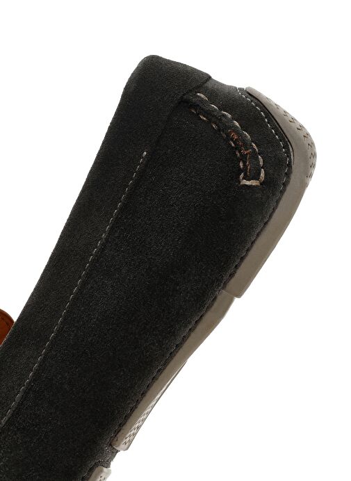 Erkek Haki Süet Deri Loafer 25SFD630310 - Görsel 8