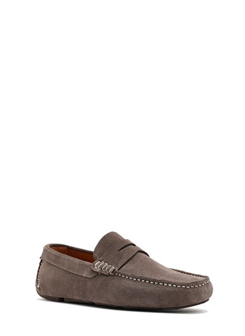 Erkek Vizon Süet Deri Loafer 25SFD630310 - Görsel 7