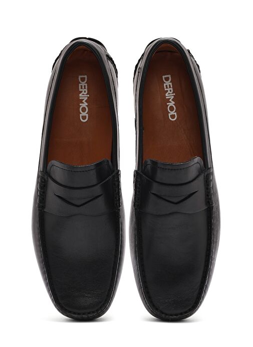 Erkek Siyah Deri Loafer 25SFD630318 - Görsel 8