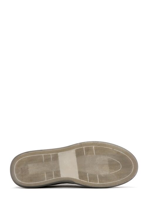 Erkek Bej Bağcıklı Süet Deri Sneaker 25SFD631410 - Görsel 5