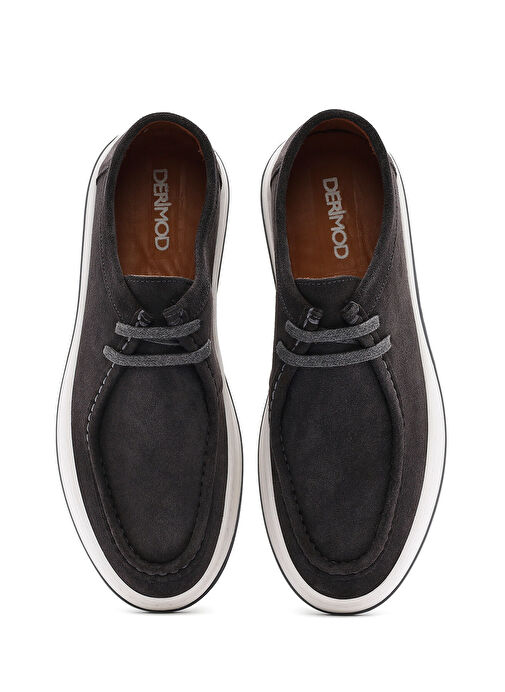 Derimod Derimod Erkek Gri Bağcıklı Süet Deri Casual Ayakkabı 25SFD631110 Boyner'de! Gri - 8. görsel