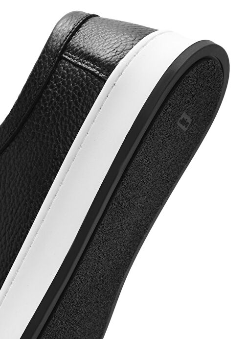 Erkek Siyah Bağcıklı Deri Casual Ayakkabı 25SFD6312FT - Görsel 9