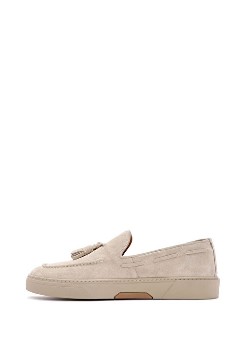 Derimod Fly Erkek Bej Süet Deri Casual Loafer 25SFD631310 - Görsel 3