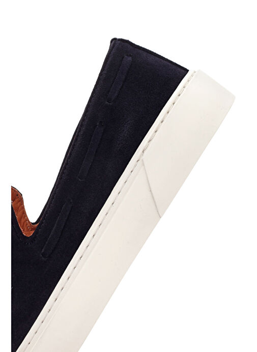 Derimod Fly Erkek Lacivert Süet Deri Casual Loafer 25SFD631310 - Görsel 9