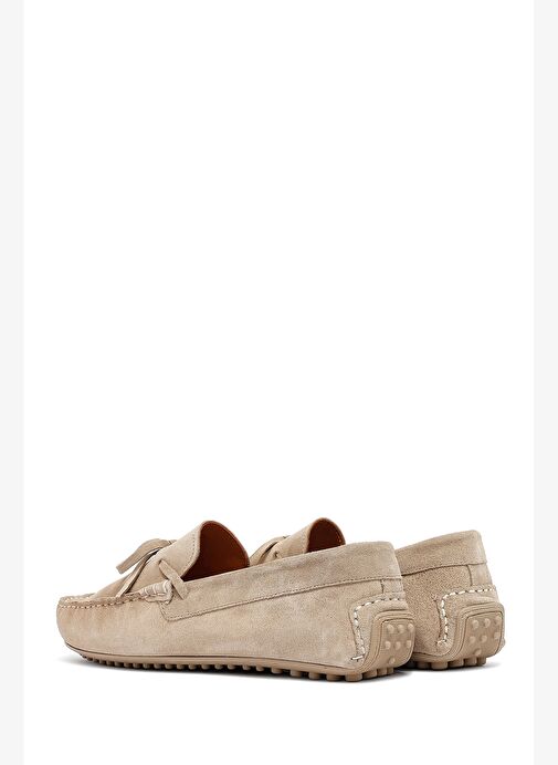 Erkek Bej Süet Deri Casual Loafer 25SFD630010 - Görsel 6