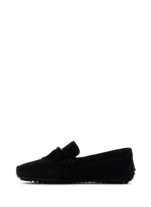 Erkek Siyah Süet Deri Casual Loafer 25SFD630010 - Görsel 3