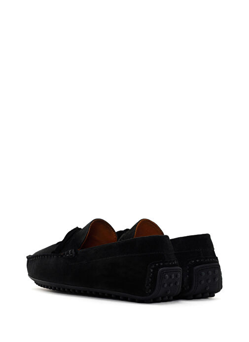 Erkek Siyah Süet Deri Casual Loafer 25SFD630010 - Görsel 6