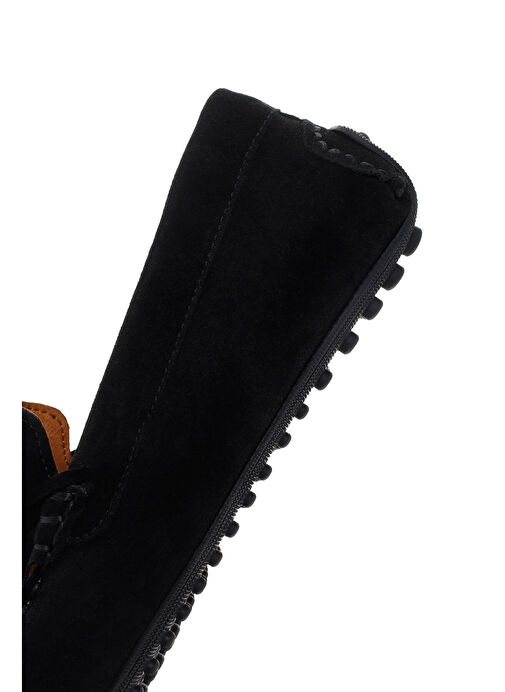 Erkek Siyah Süet Deri Casual Loafer 25SFD630010 - Görsel 8