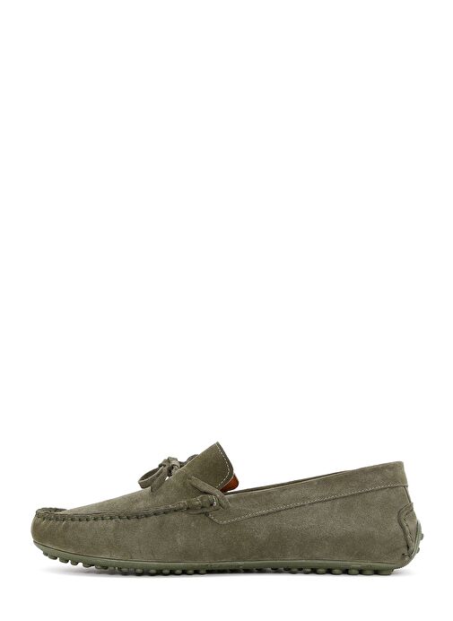 Erkek Haki Süet Deri Casual Loafer 25SFD630010 - Görsel 3