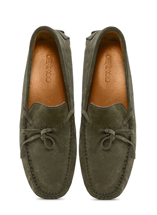 Erkek Haki Süet Deri Casual Loafer 25SFD630010 - Görsel 7