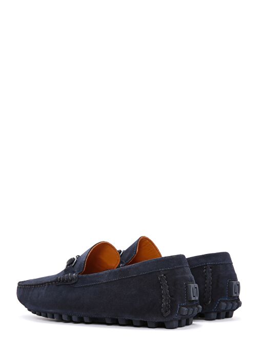 Erkek Lacivert Süet Deri Loafer 25SFD630810 - Görsel 6