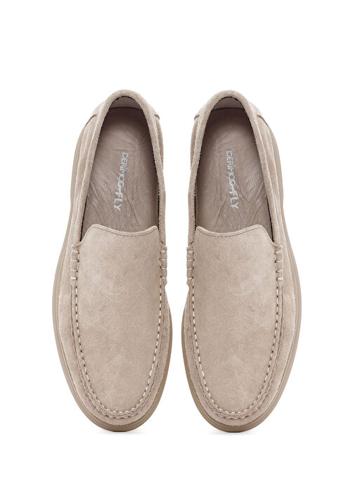 Derimod Fly Erkek Bej Süet Deri Loafer 25SFD631010 - Görsel 8