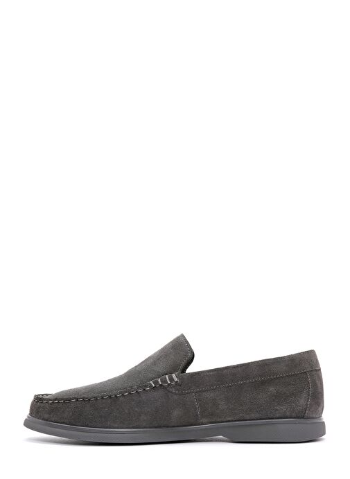 Derimod Fly Erkek Gri Süet Deri Loafer 25SFD631010 - Görsel 3