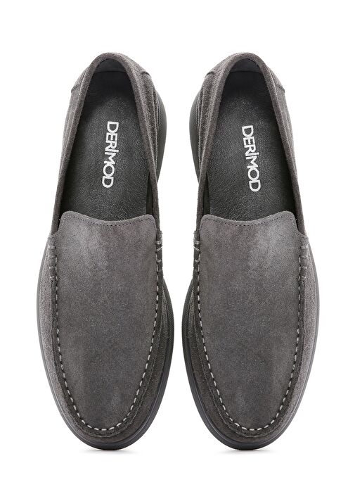 Derimod Fly Erkek Gri Süet Deri Loafer 25SFD631010 - Görsel 8