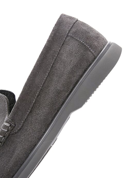 Derimod Fly Erkek Gri Süet Deri Loafer 25SFD631010 - Görsel 9