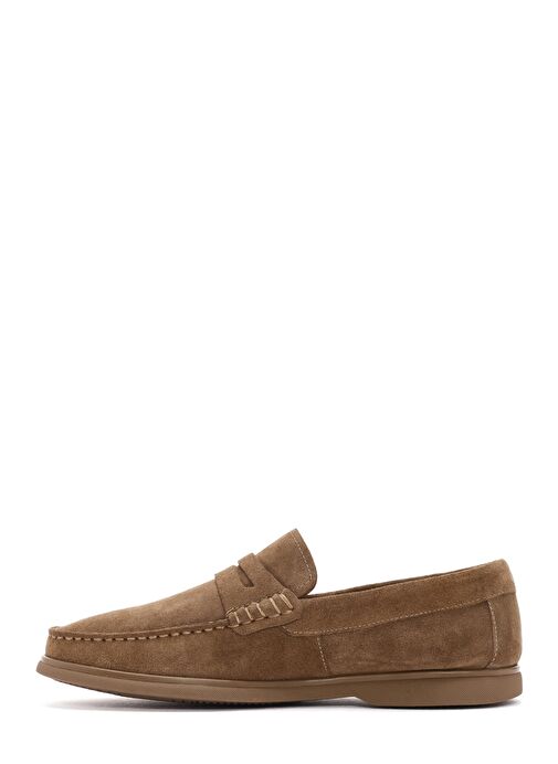 Derimod Fly Erkek Vizon Süet Deri Casual Loafer 25SFD632410 - Görsel 3