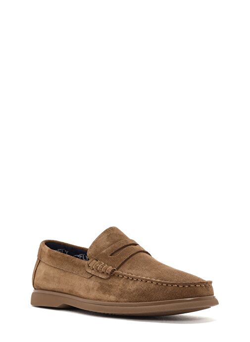 Derimod Fly Erkek Vizon Süet Deri Casual Loafer 25SFD632410 - Görsel 7
