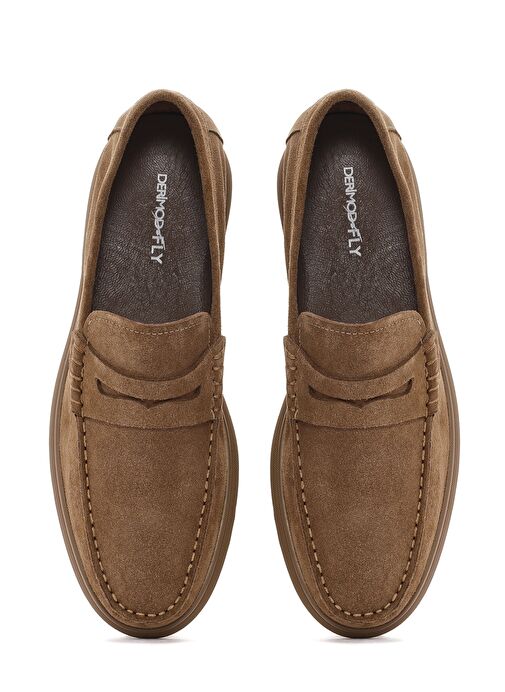 Derimod Fly Erkek Vizon Süet Deri Casual Loafer 25SFD632410 - Görsel 8