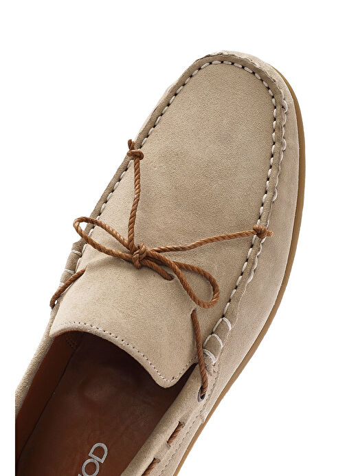 Erkek Bej Süet Deri Casual Loafer 25SFD630110 - Görsel 9