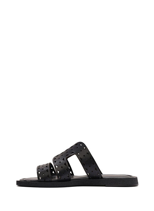 Derimod Derimod Kadın Siyah Deri Terlik 25SFD182718 Sandalet & Terlik | Boyner Siyah - 3. görsel