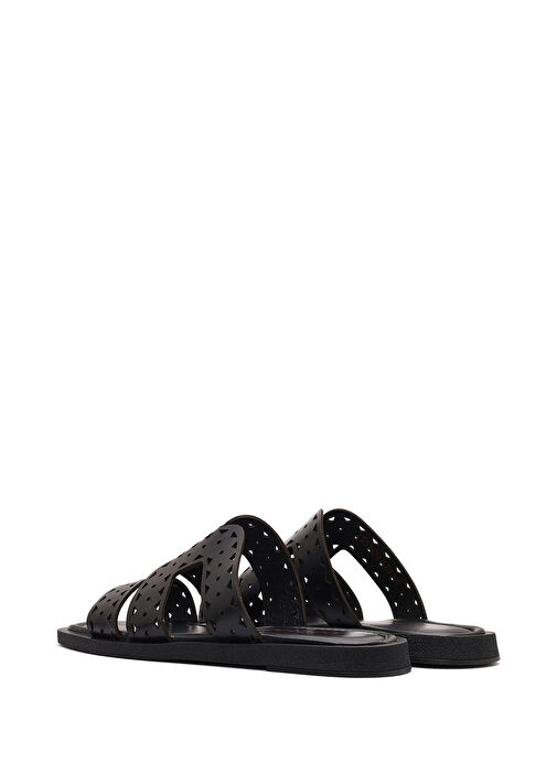 Derimod Derimod Kadın Siyah Deri Terlik 25SFD182718 Sandalet & Terlik | Boyner Siyah - 6. görsel