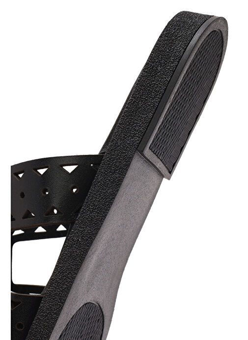 Derimod Derimod Kadın Siyah Deri Terlik 25SFD182718 Sandalet & Terlik | Boyner Siyah - 9. görsel