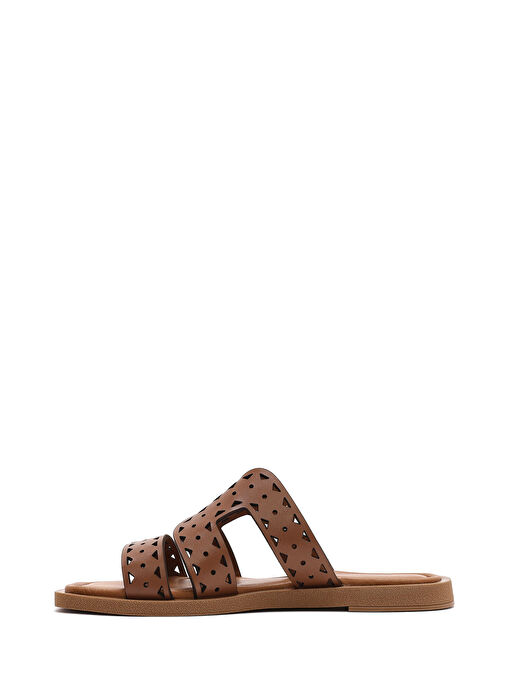 Derimod Taba Kadın Deri Terlik 25SFD182718 - Görsel 3