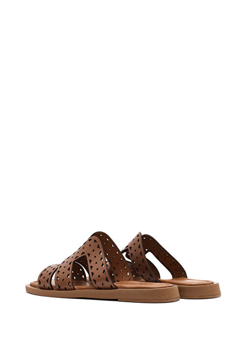 Derimod Taba Kadın Deri Terlik 25SFD182718 - Görsel 6