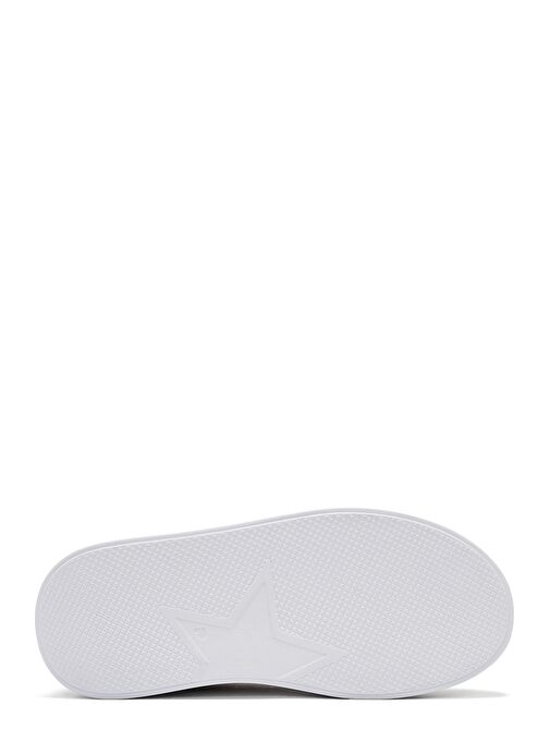 Kadın Bej Bağcıklı Kalın Tabanlı Süet Deri Sneaker 25SFD371510 - Görsel 5