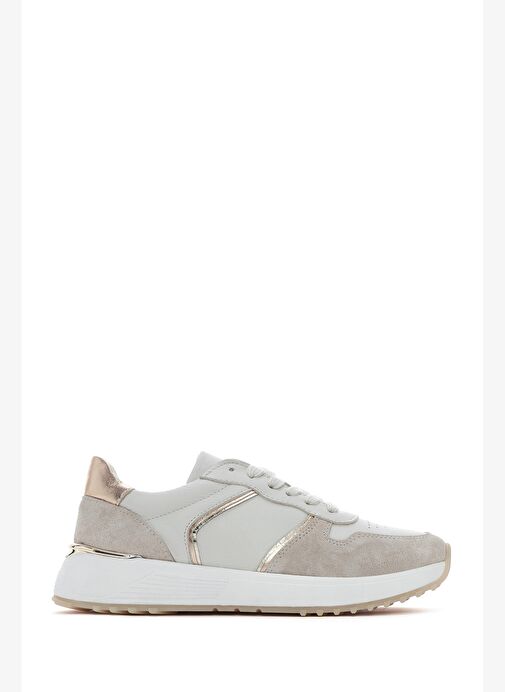 Derimod Derimod Kadın Bej Bağcıklı Deri Sneaker 25SFD371914 | Boyner Bej - 2. görsel