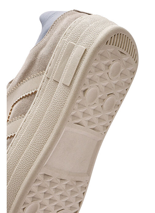 Kadın Bej Bağcıklı Süet Deri Sneaker 25SFD371710 - Görsel 9